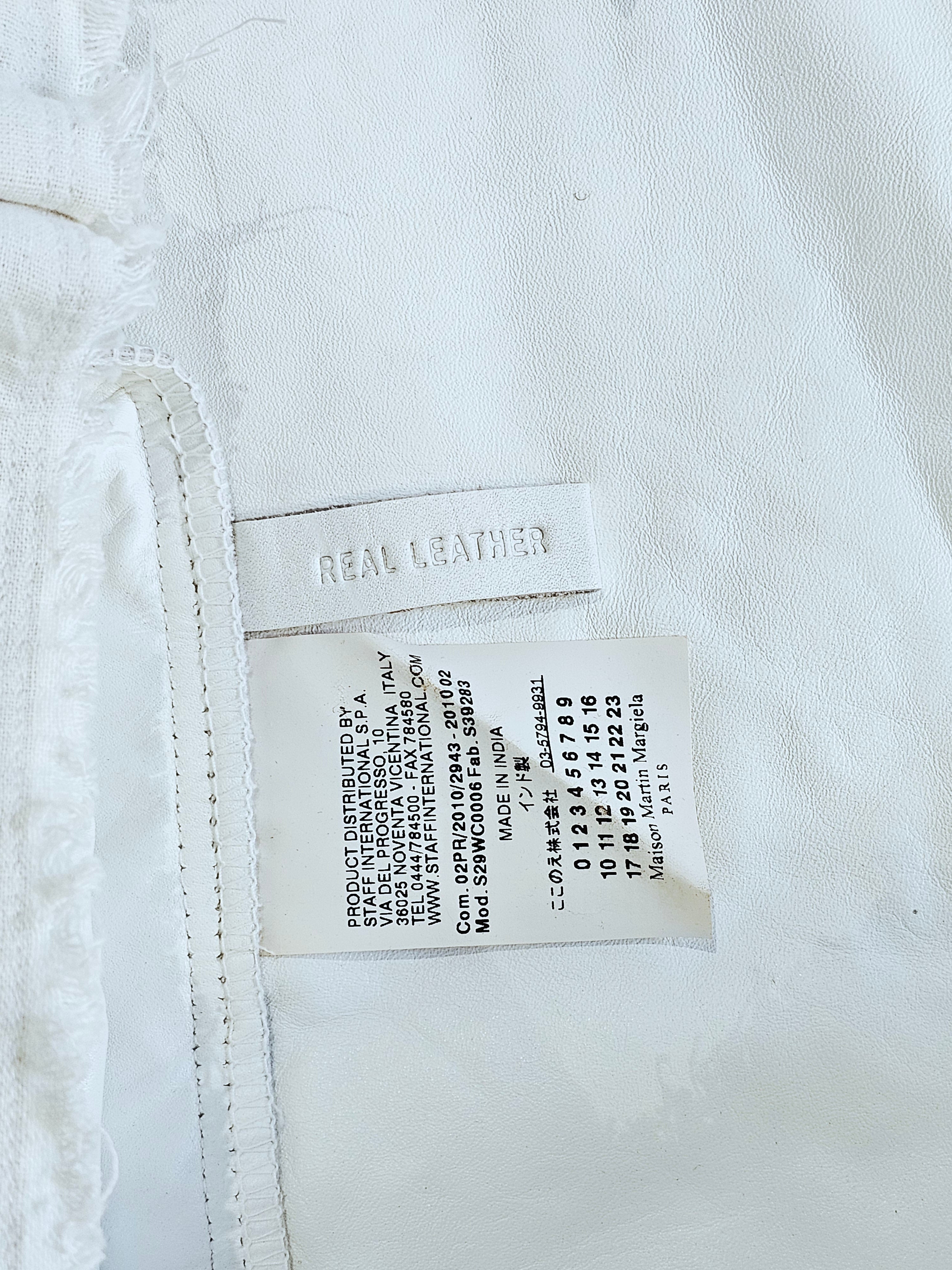 MAISON MARTIN MARGIELA LEATHER-LINED 'SHOPPING BAG' TOTE