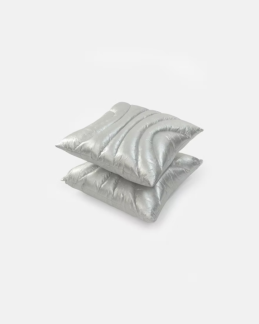 Puffer Cushion Silver