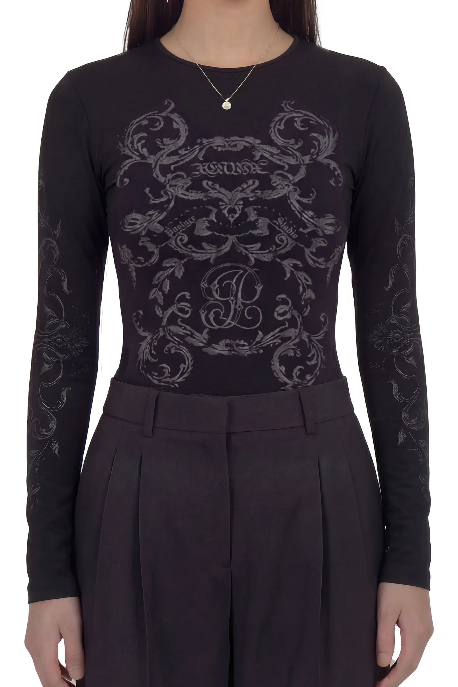 BAROQUE COMPRESSION TOP (BLACK)