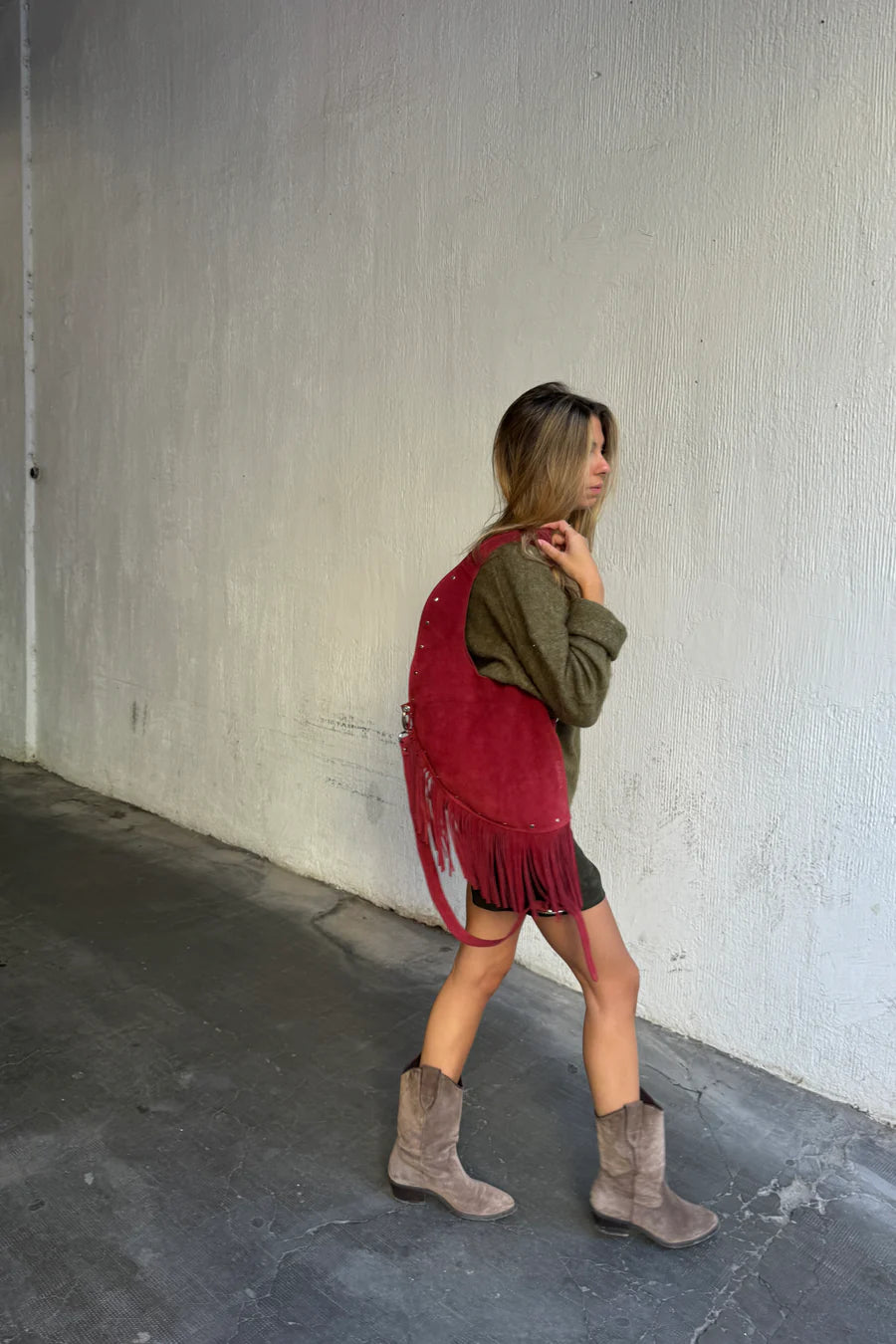 D BAG BOHO - BURGUNDY