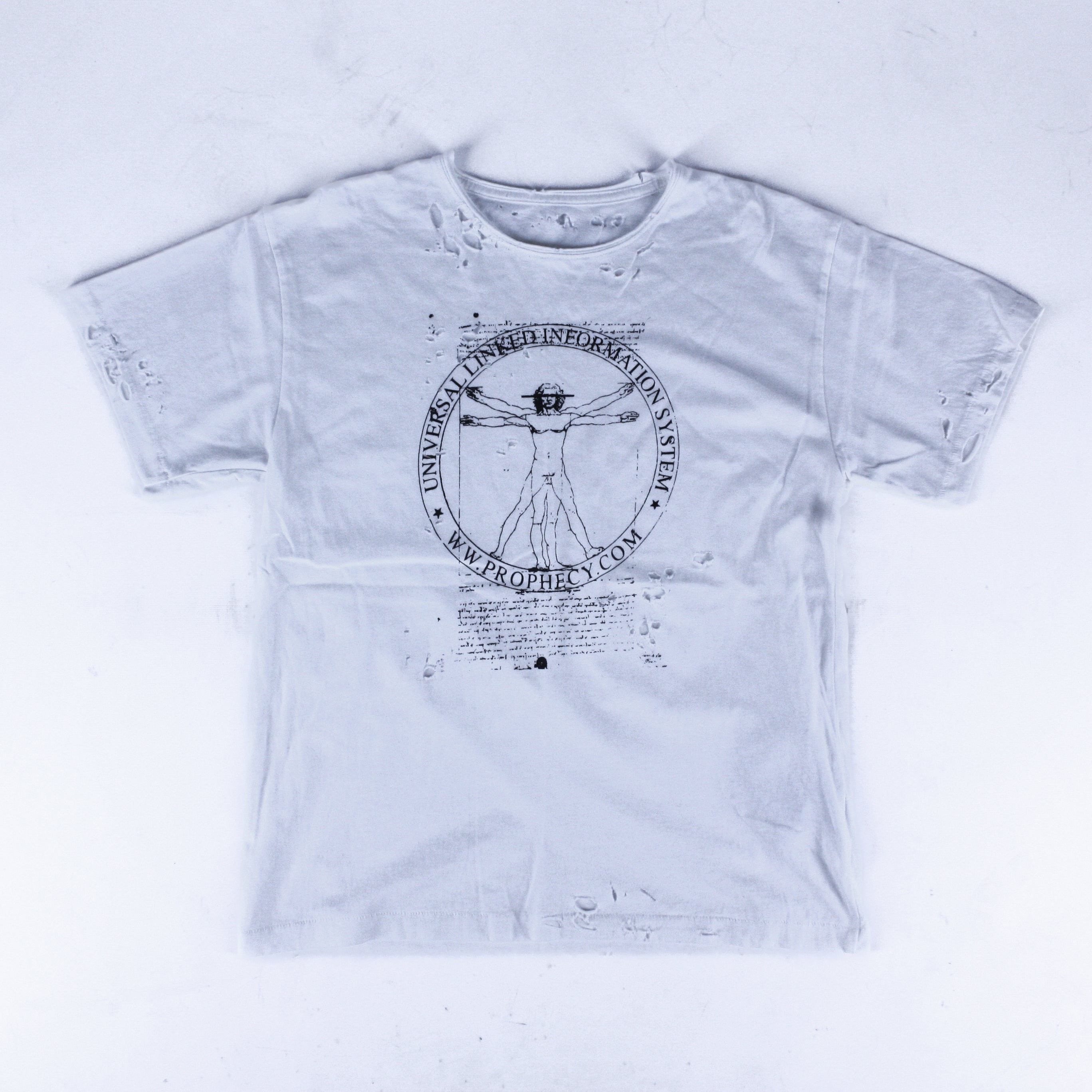 PROPHECY T-SHIRT DISTRESSED WHITE