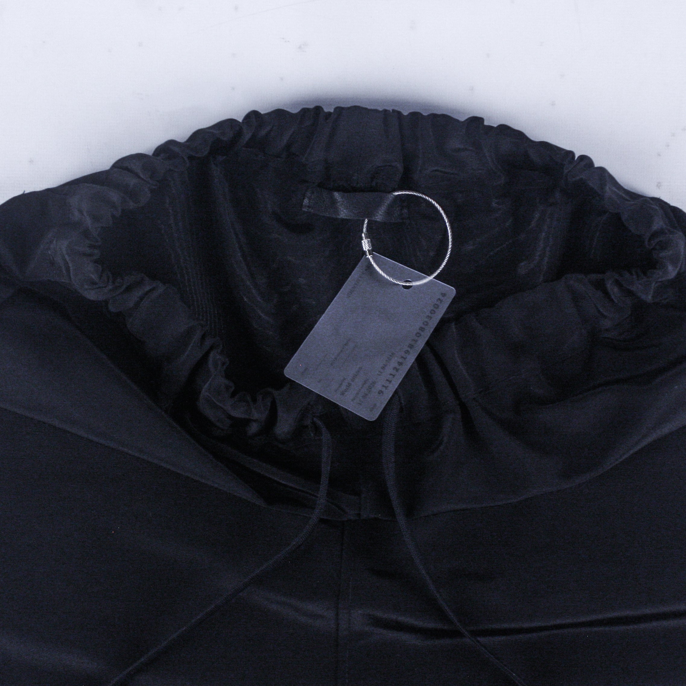 BLACK TAFFETA SHORTS