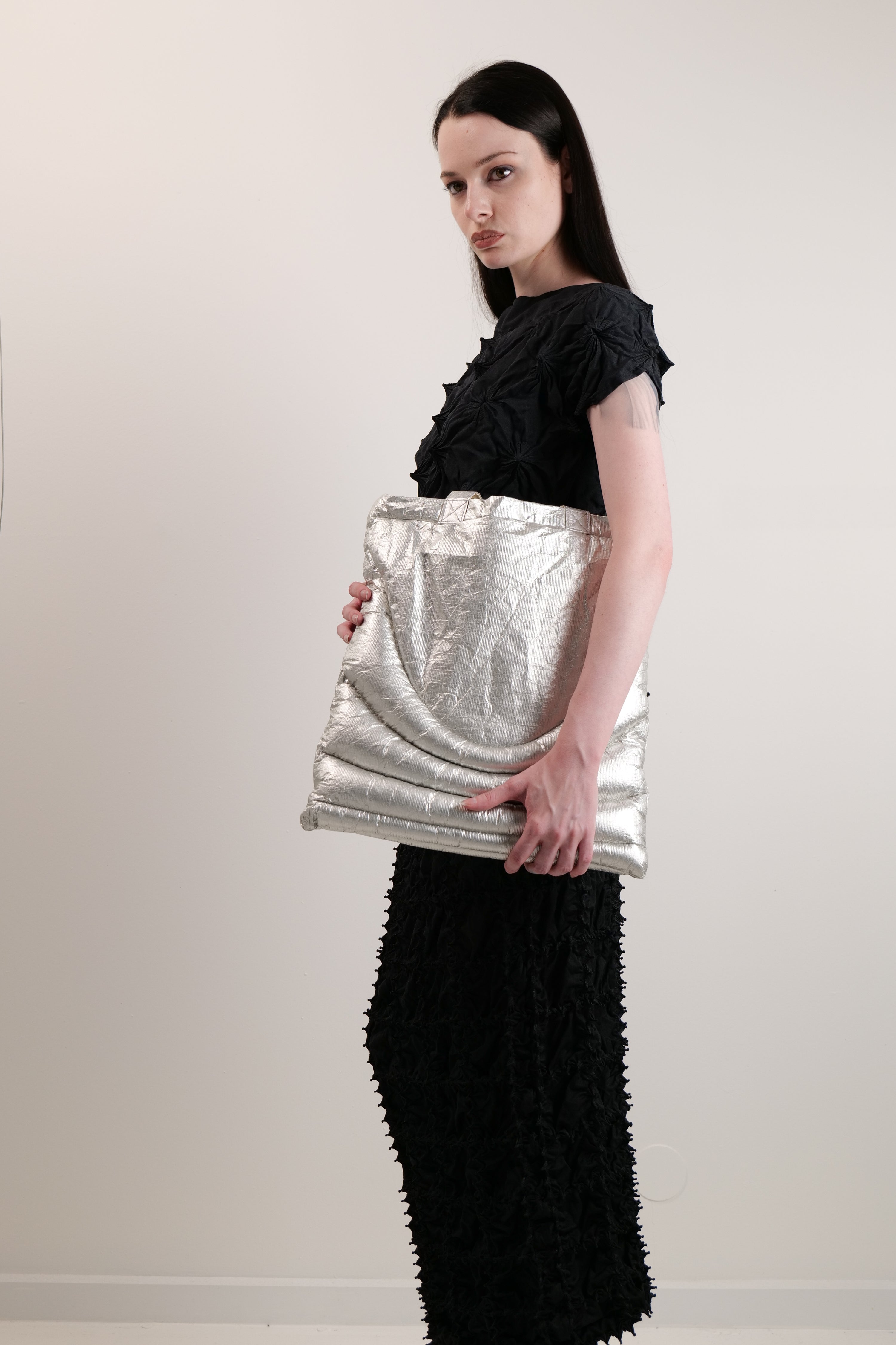 Matan Fadida puffer tote bag - silver