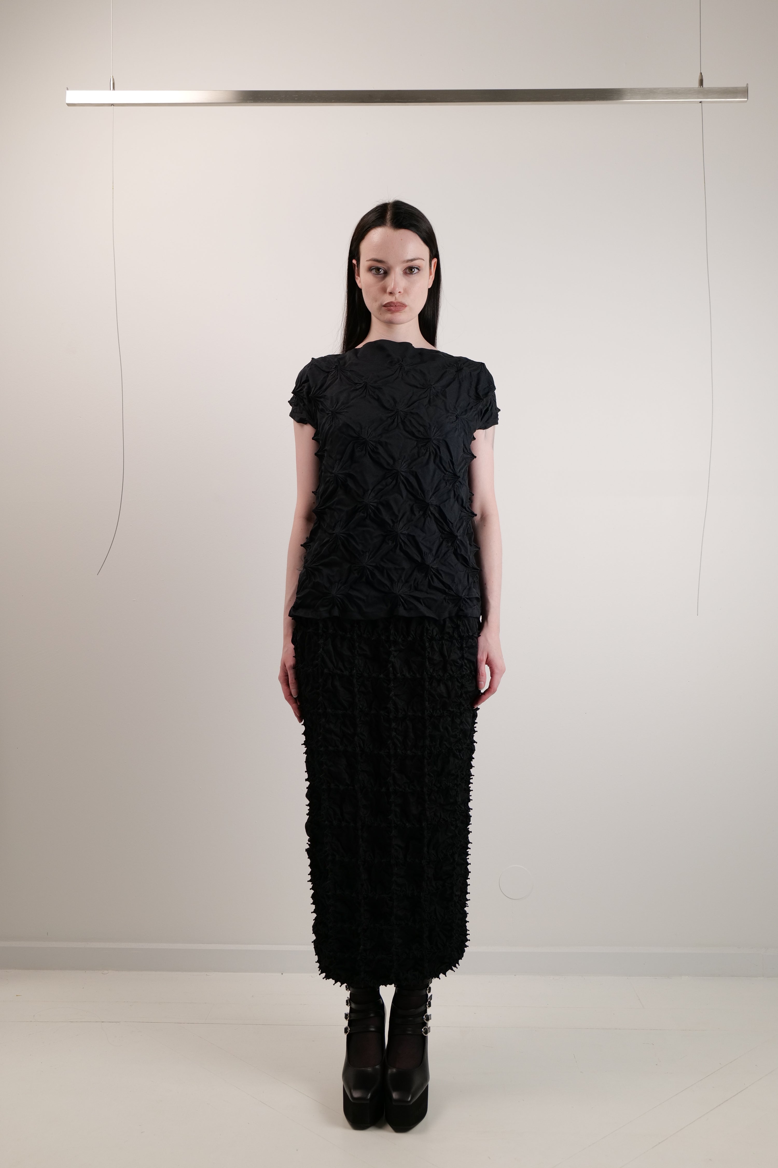 Kumo boat neck top black