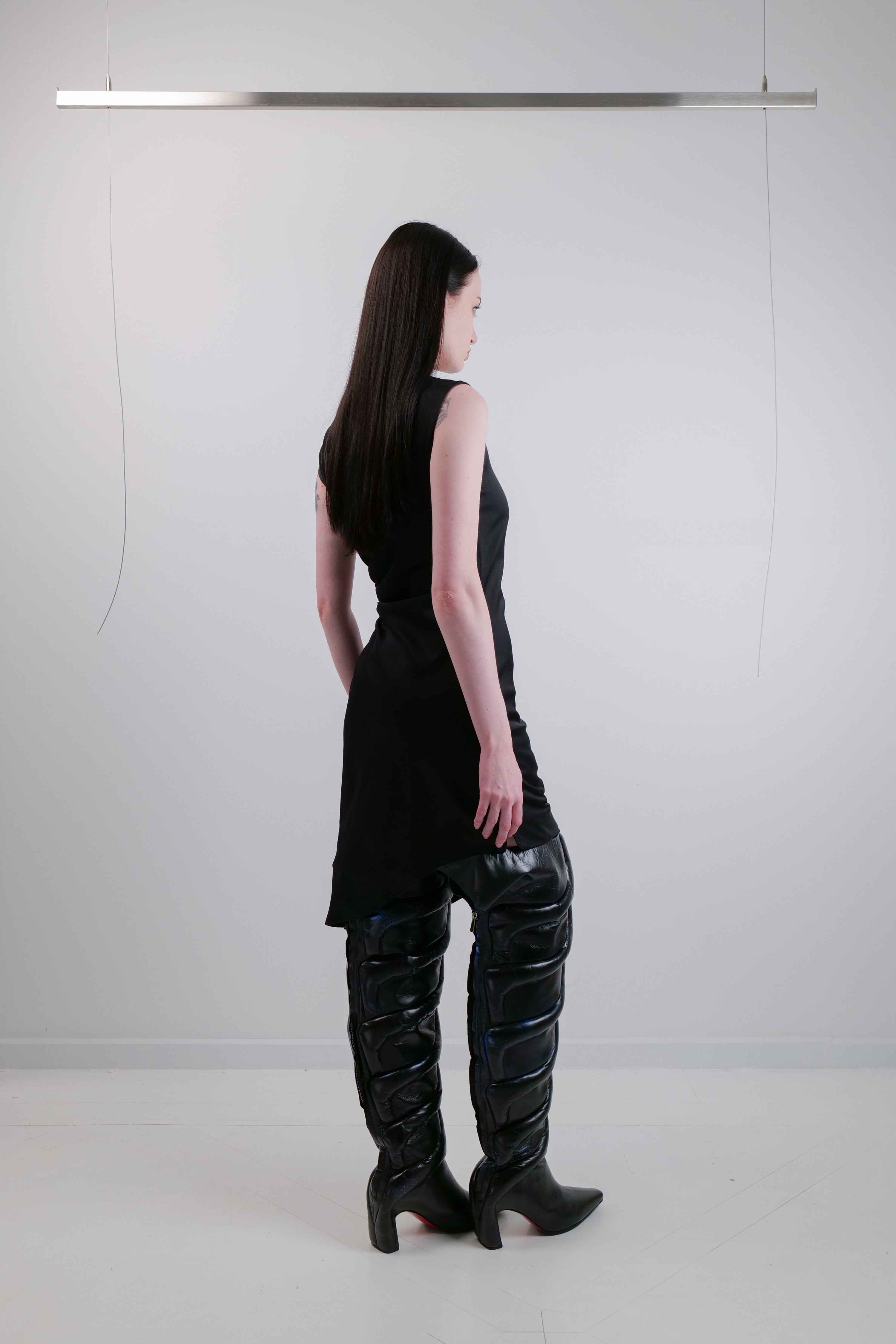 SATIN DRESS WITH CUT OUT DETAIL