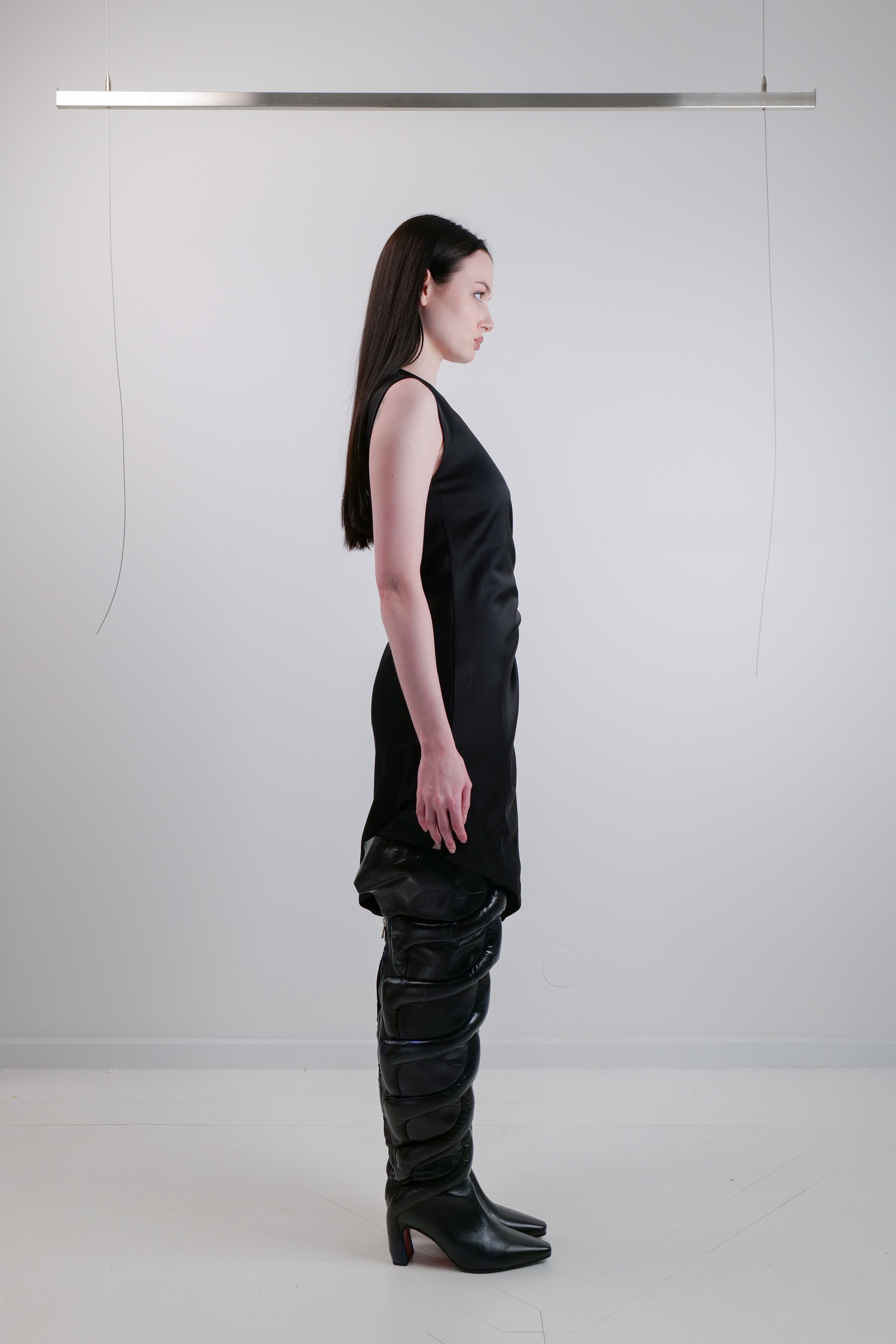 SATIN DRESS WITH CUT OUT DETAIL