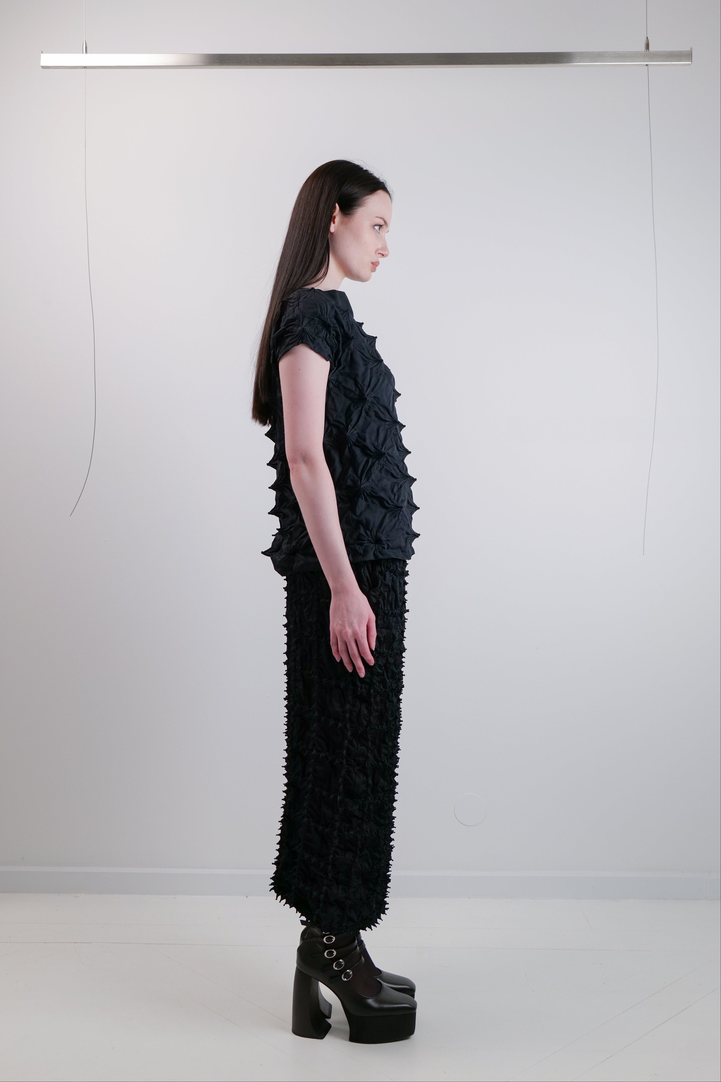KUMO BLOCK-CHECK SKIRT