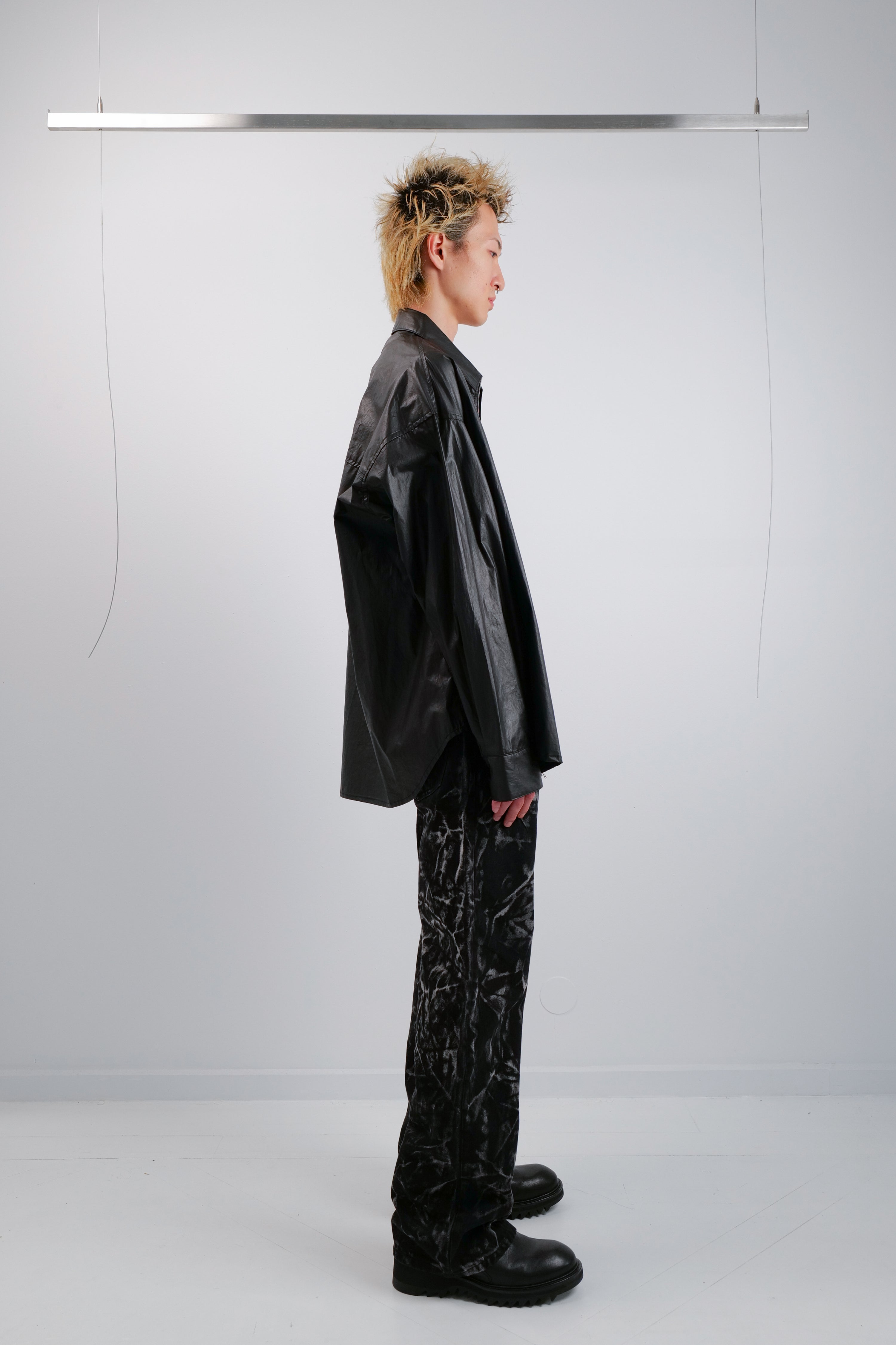 WAX COTTON ZIP SHIRT