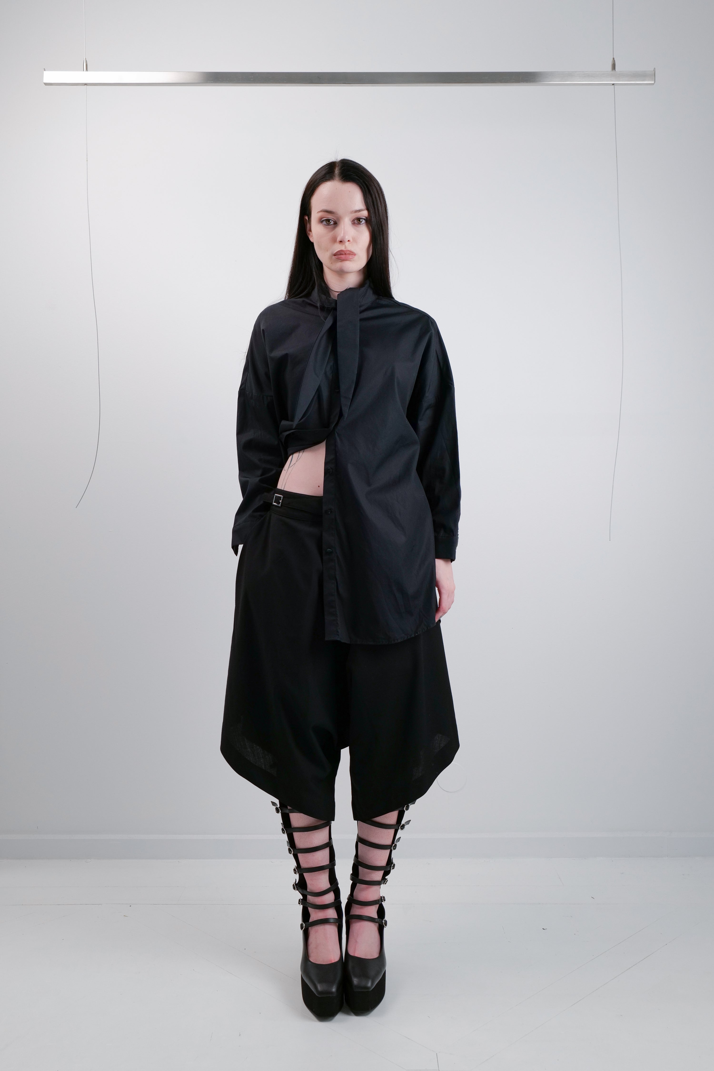 LOOSE FIT SHIRT WITH BUILT IN TIE