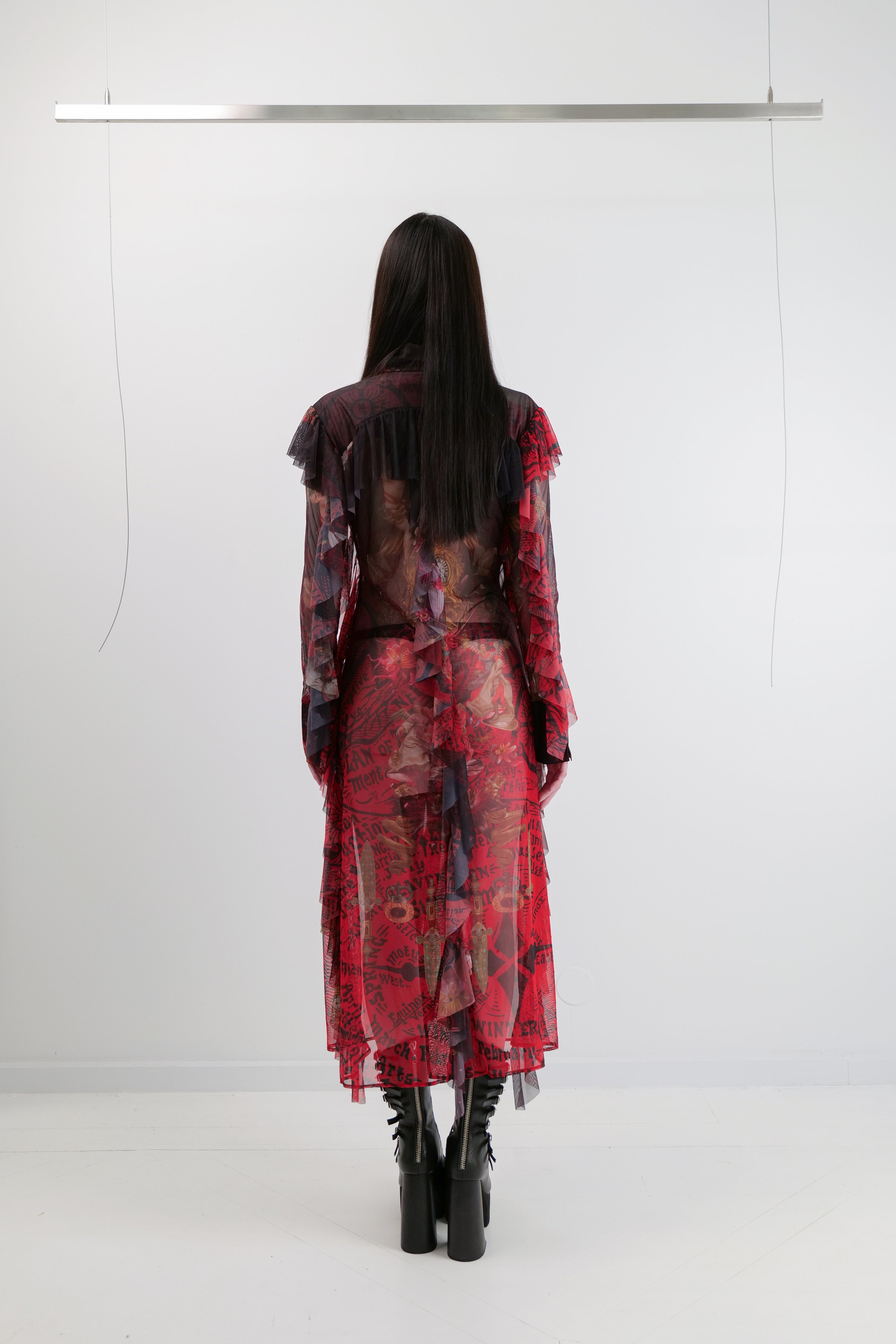 ANGEL MESH SHIRT DRESS