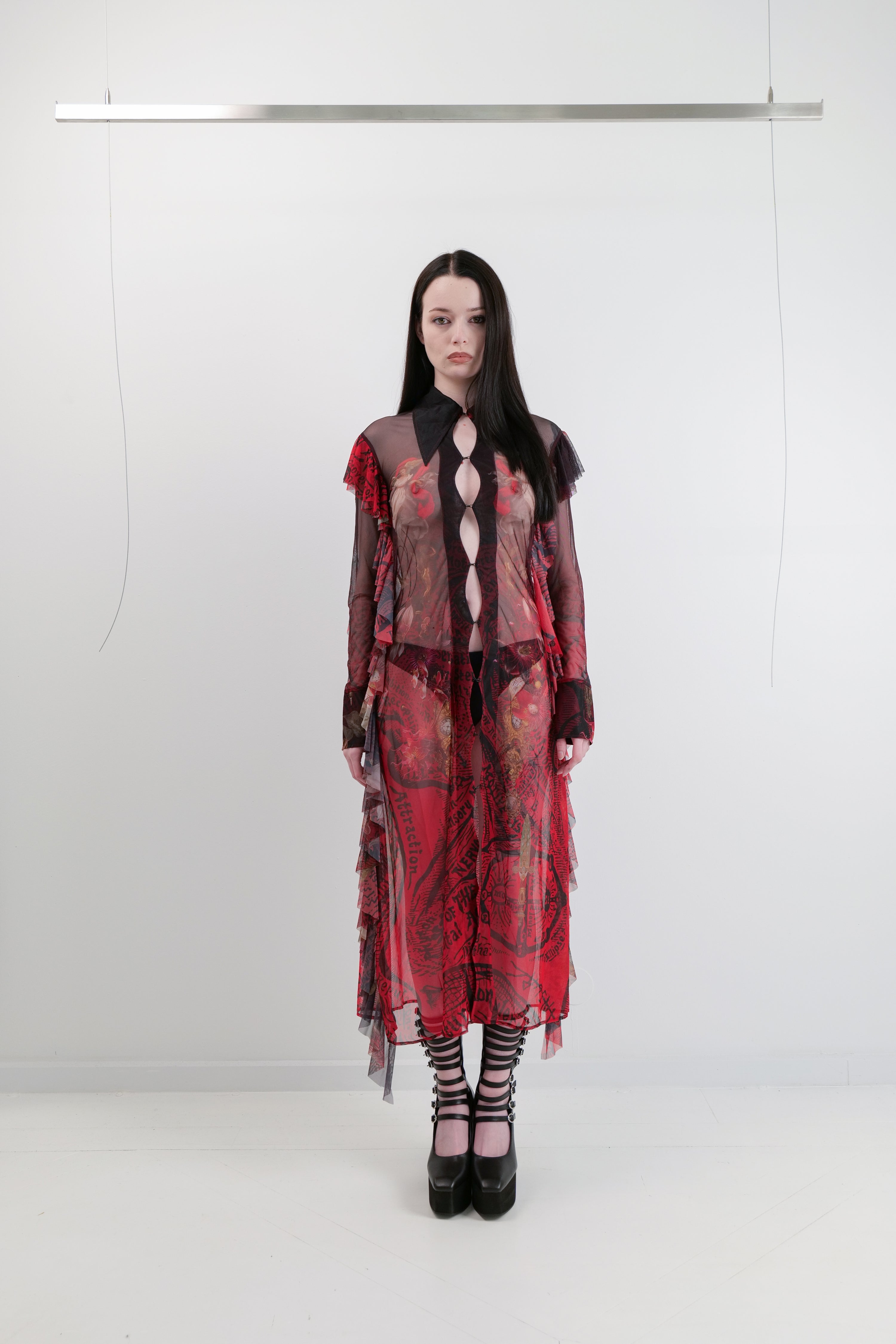 ANGEL MESH SHIRT DRESS