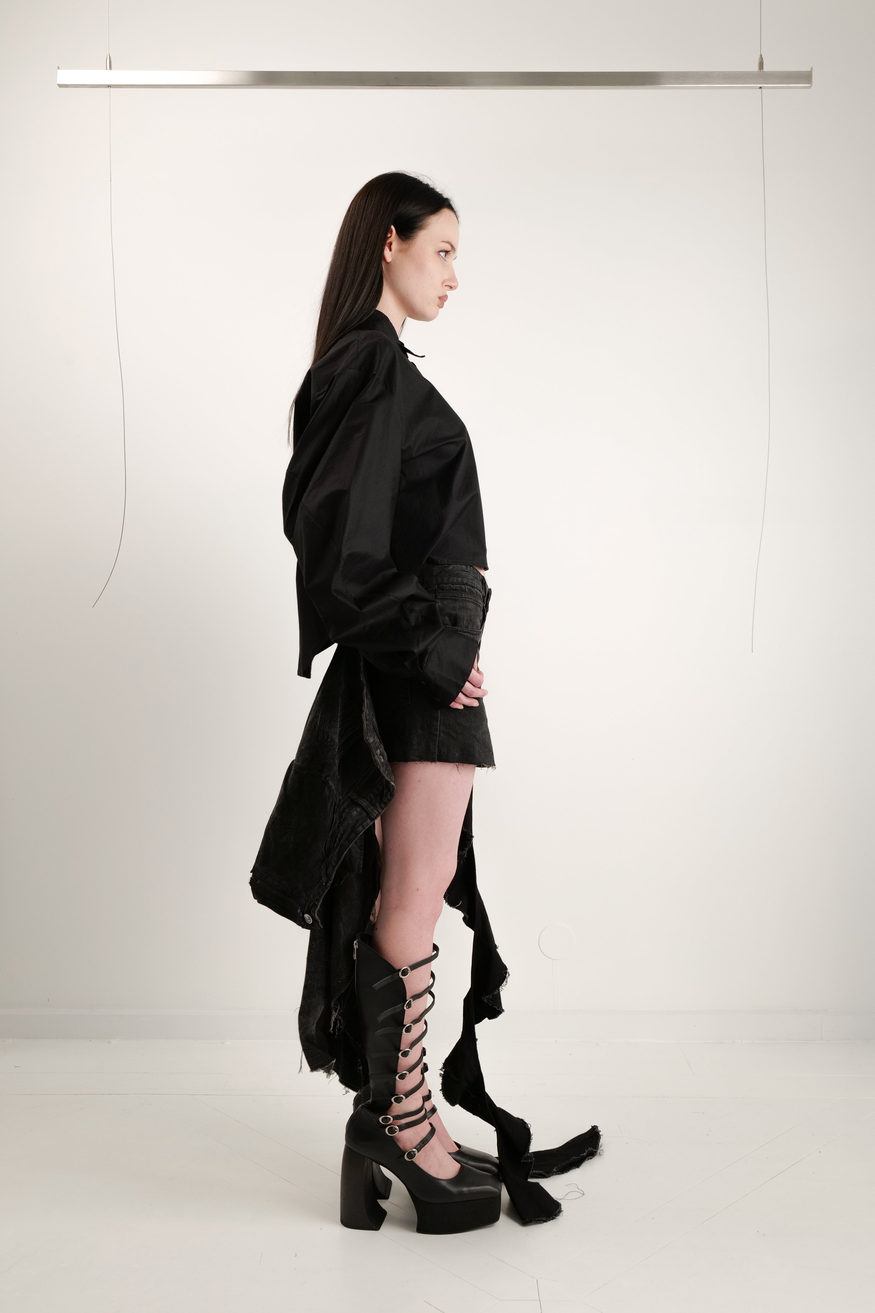 Upcycled ruffle skirt