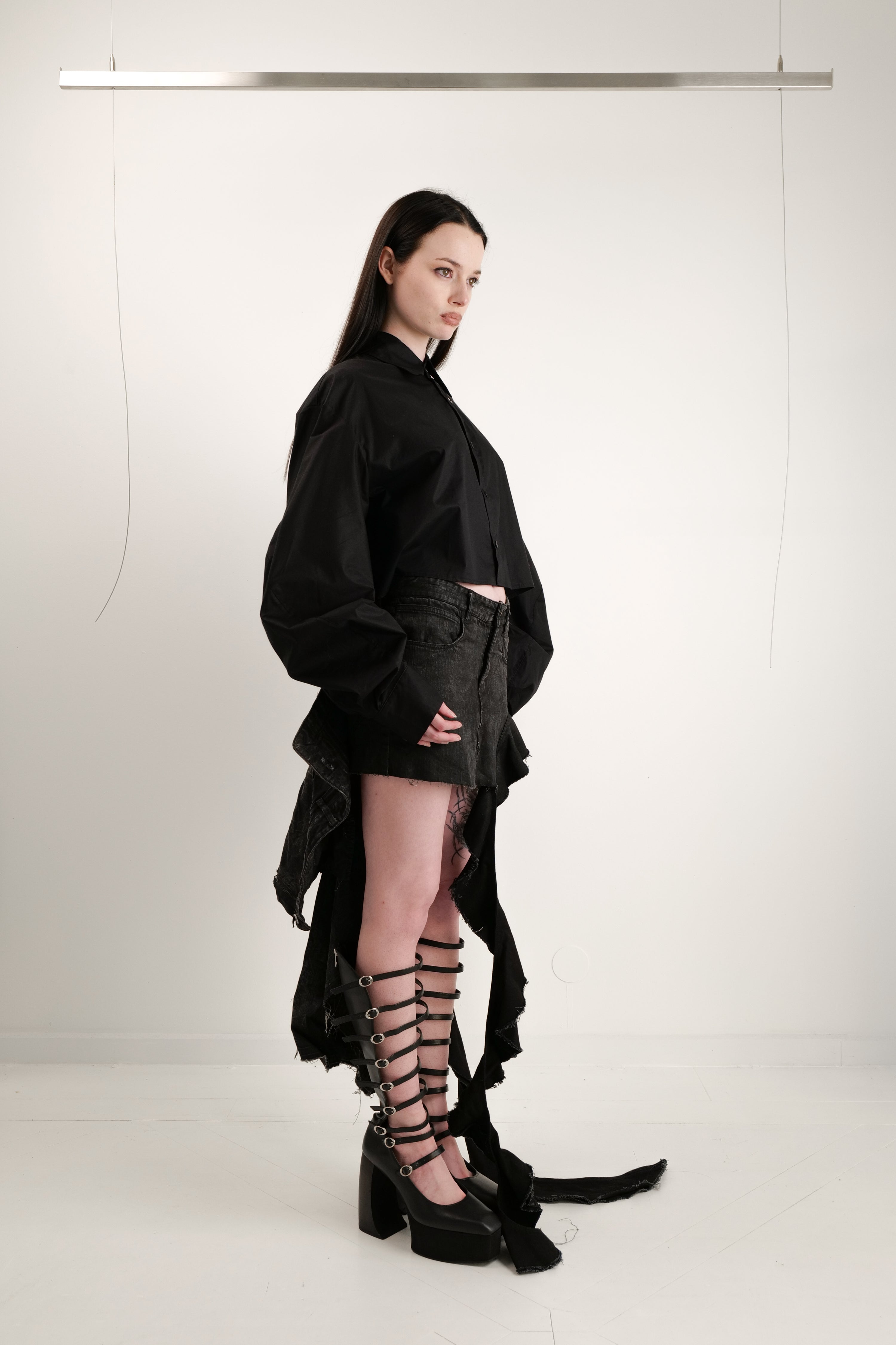 Upcycled ruffle skirt