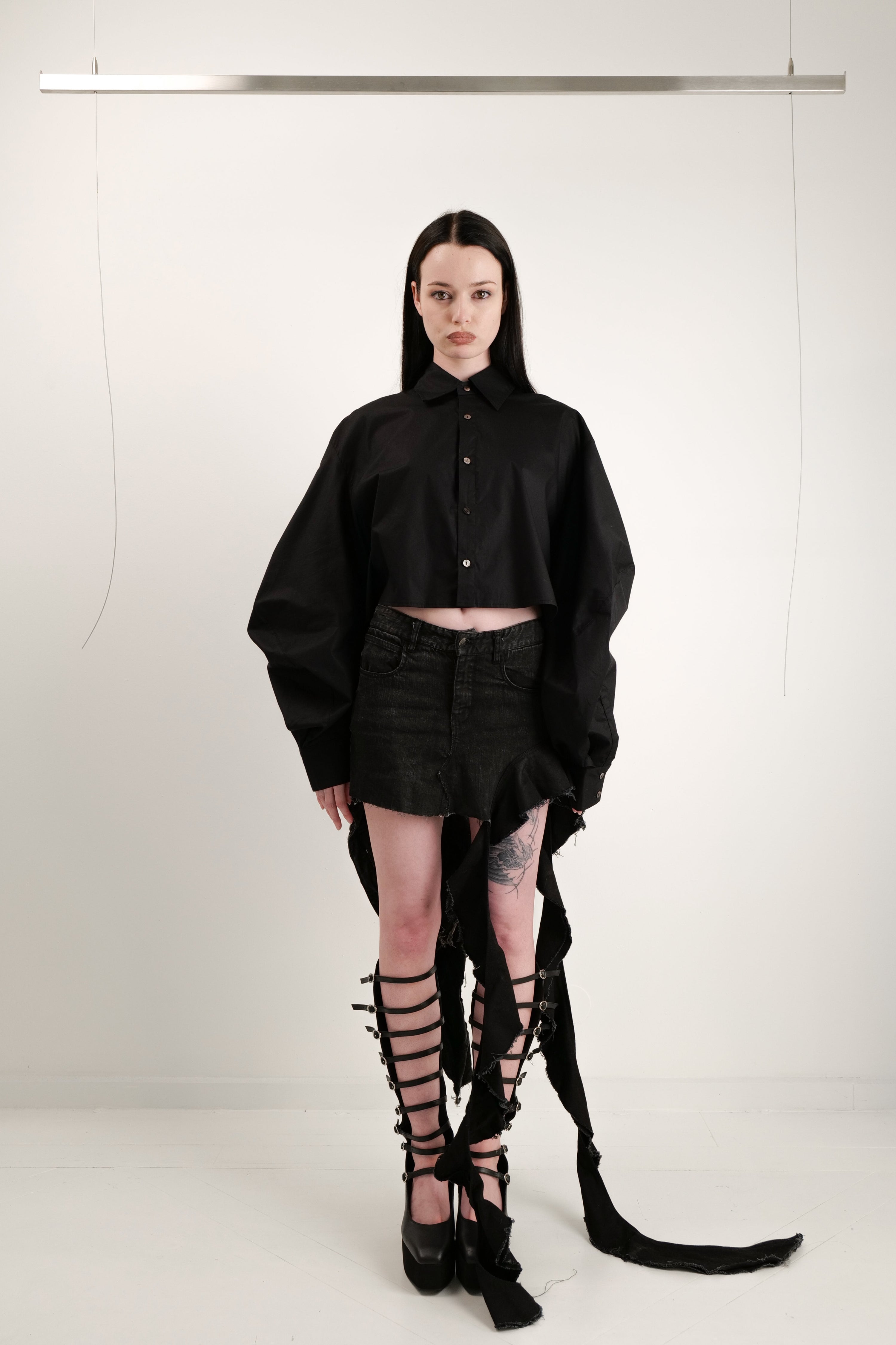 Upcycled ruffle skirt