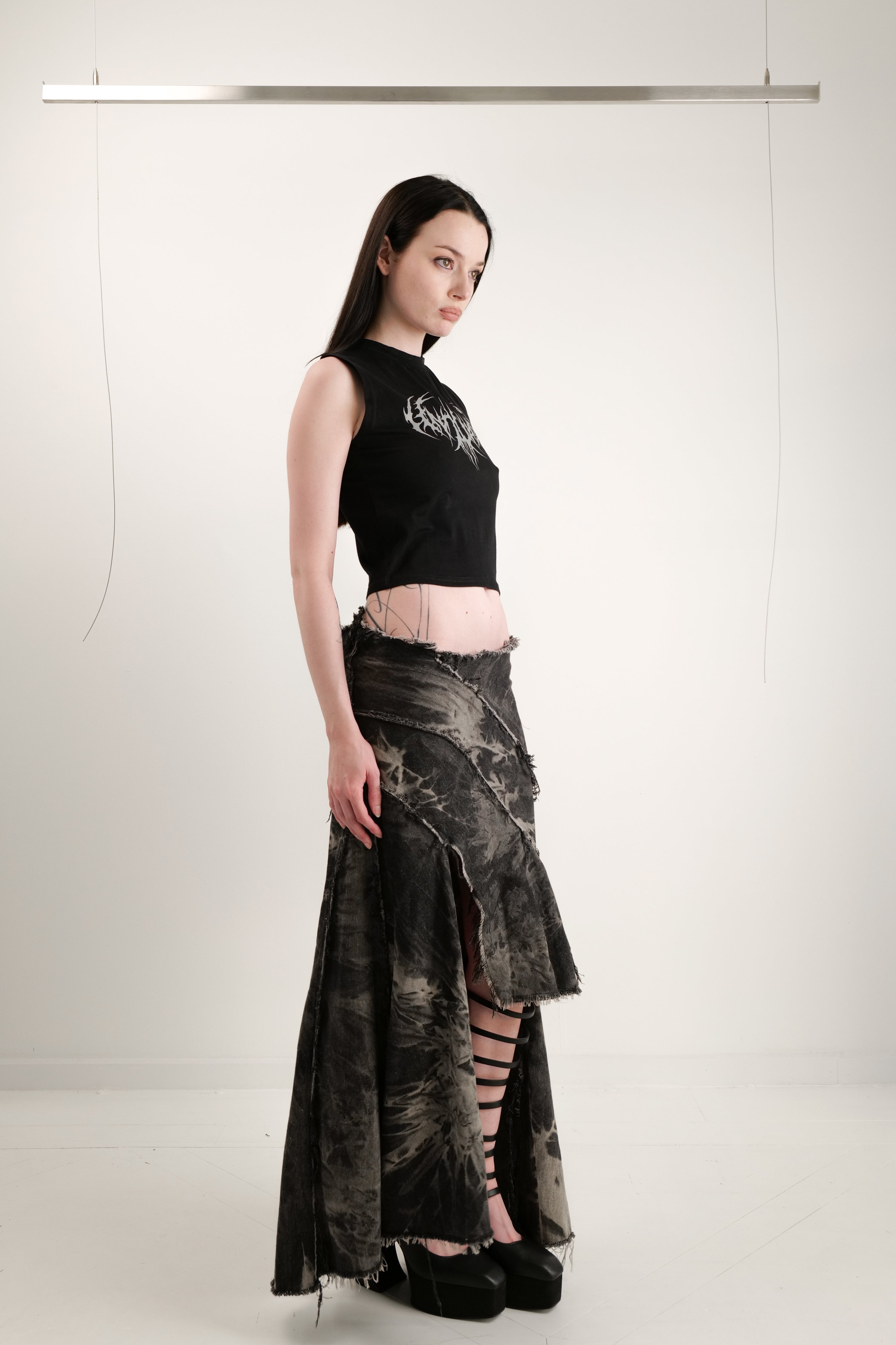 Spiral long skirt