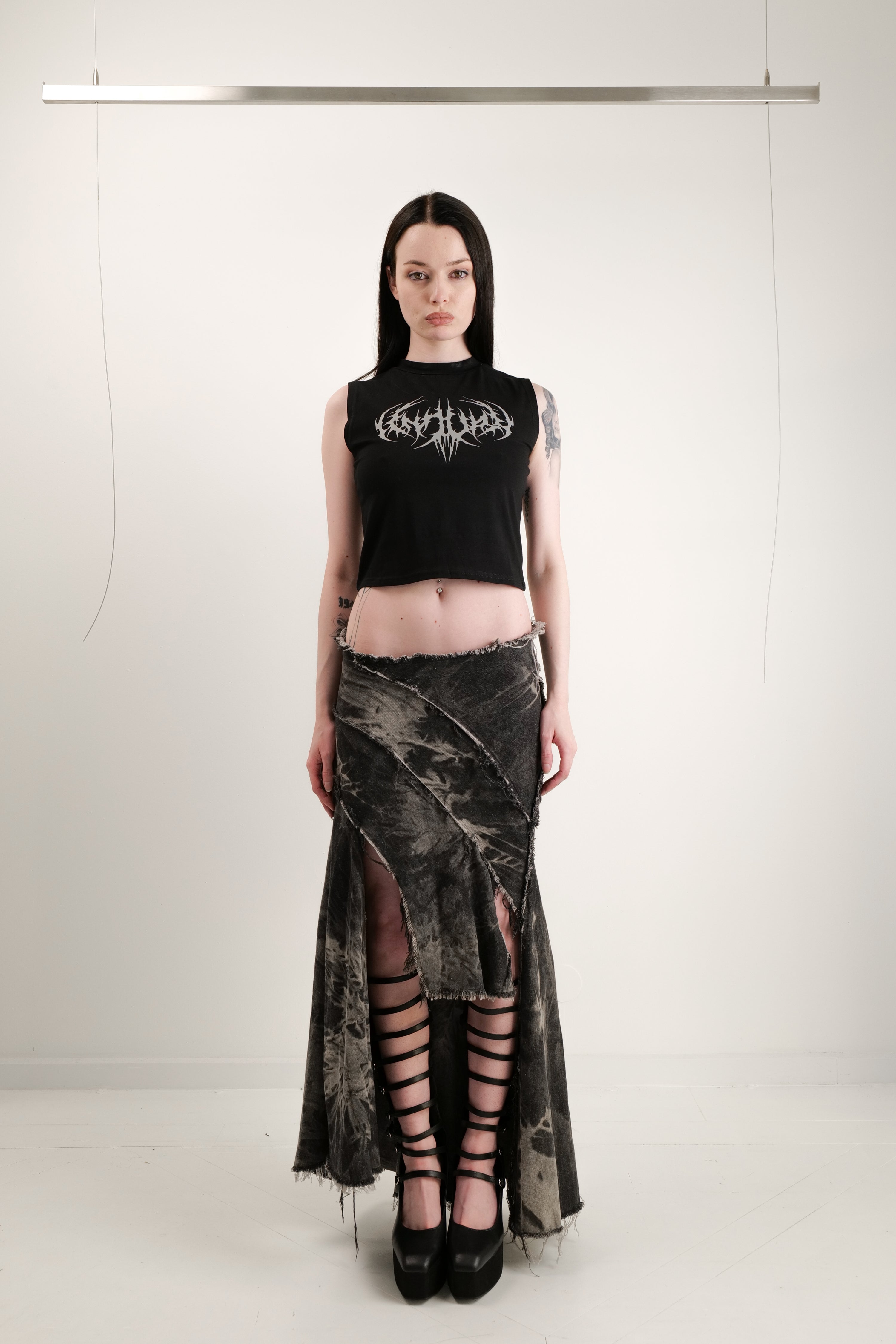 Spiral long skirt