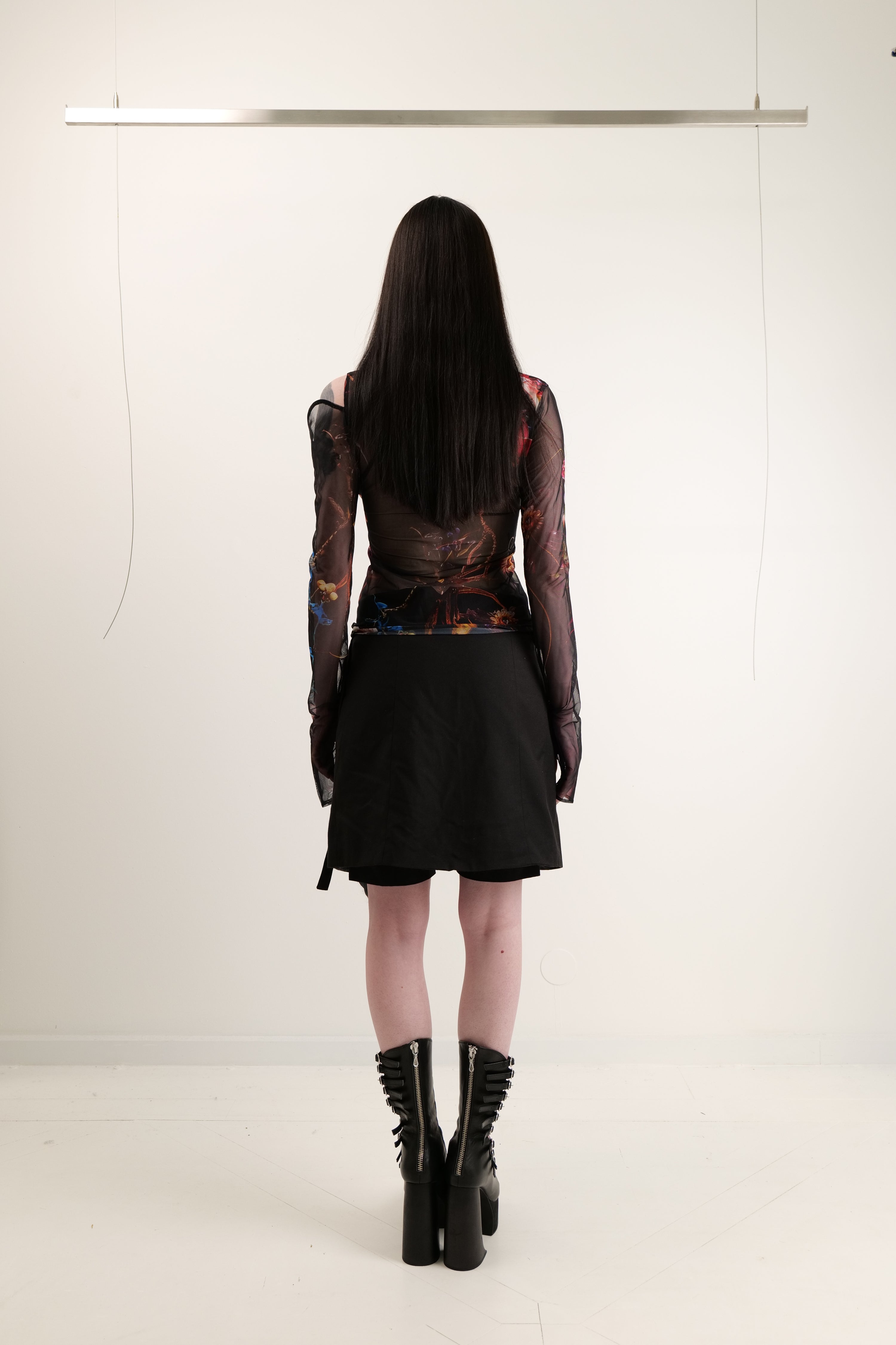 Mechanical flowers mesh top