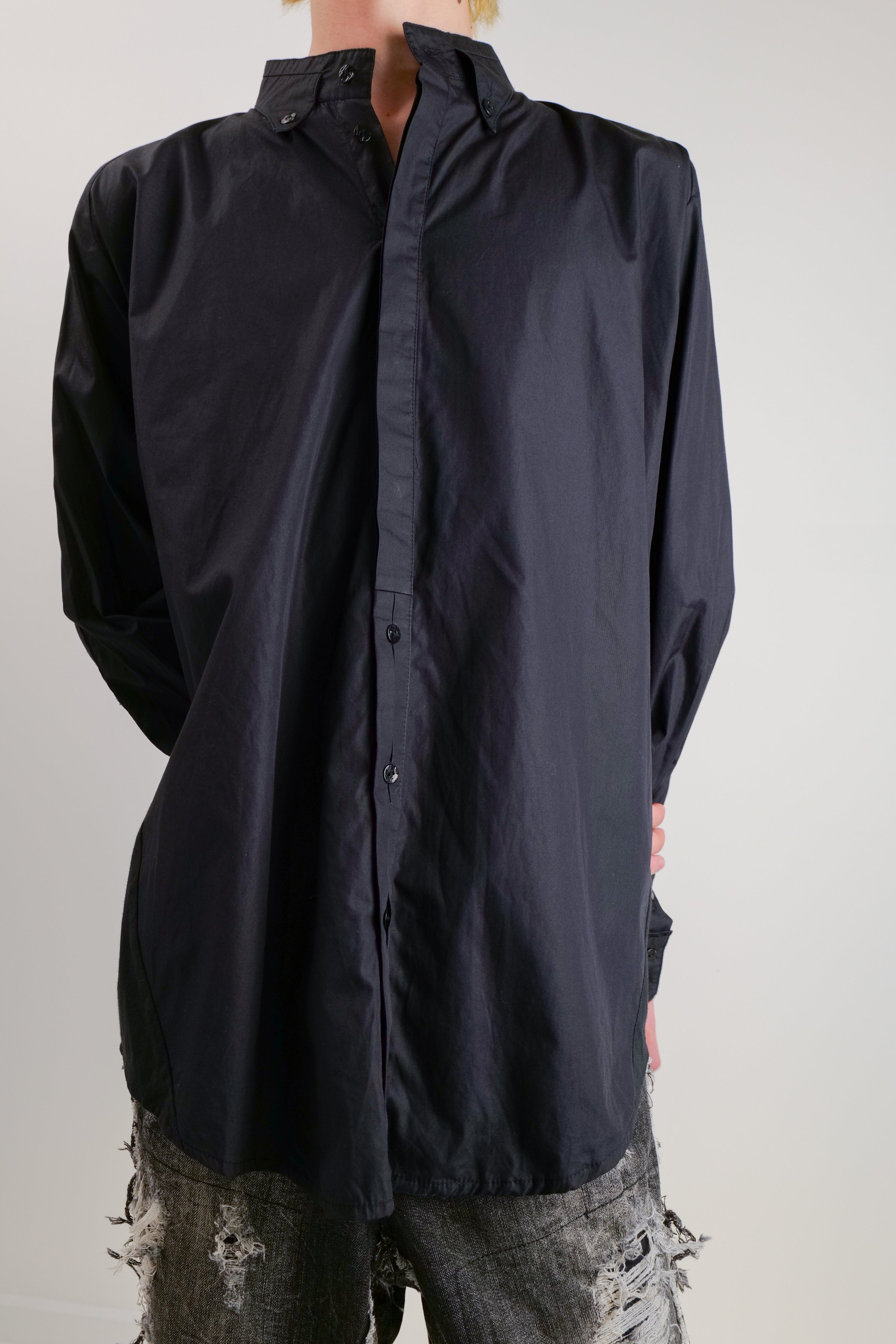 TAILORED SHIRT WITH JERSEY SLEEVES