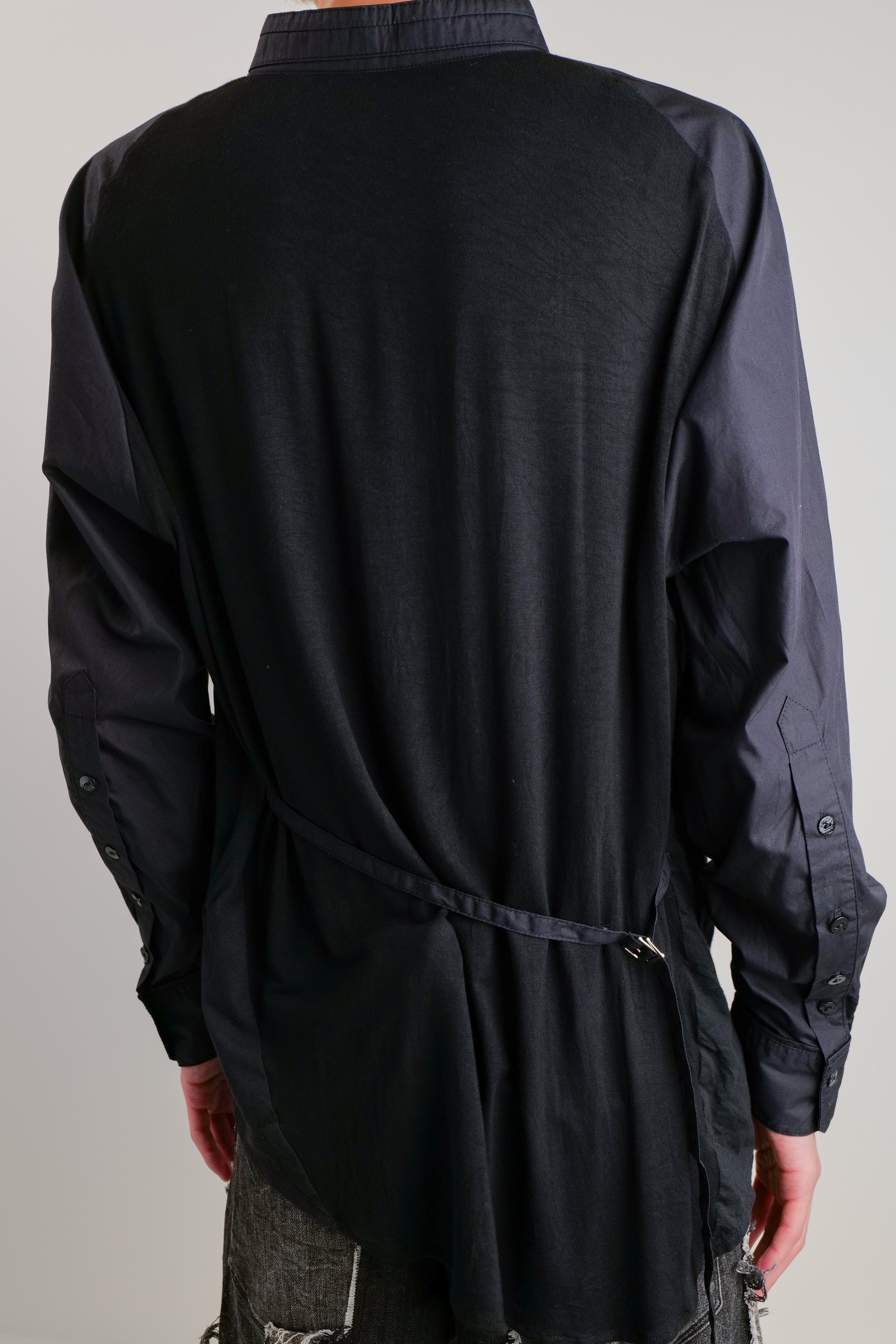 TAILORED SHIRT WITH JERSEY SLEEVES