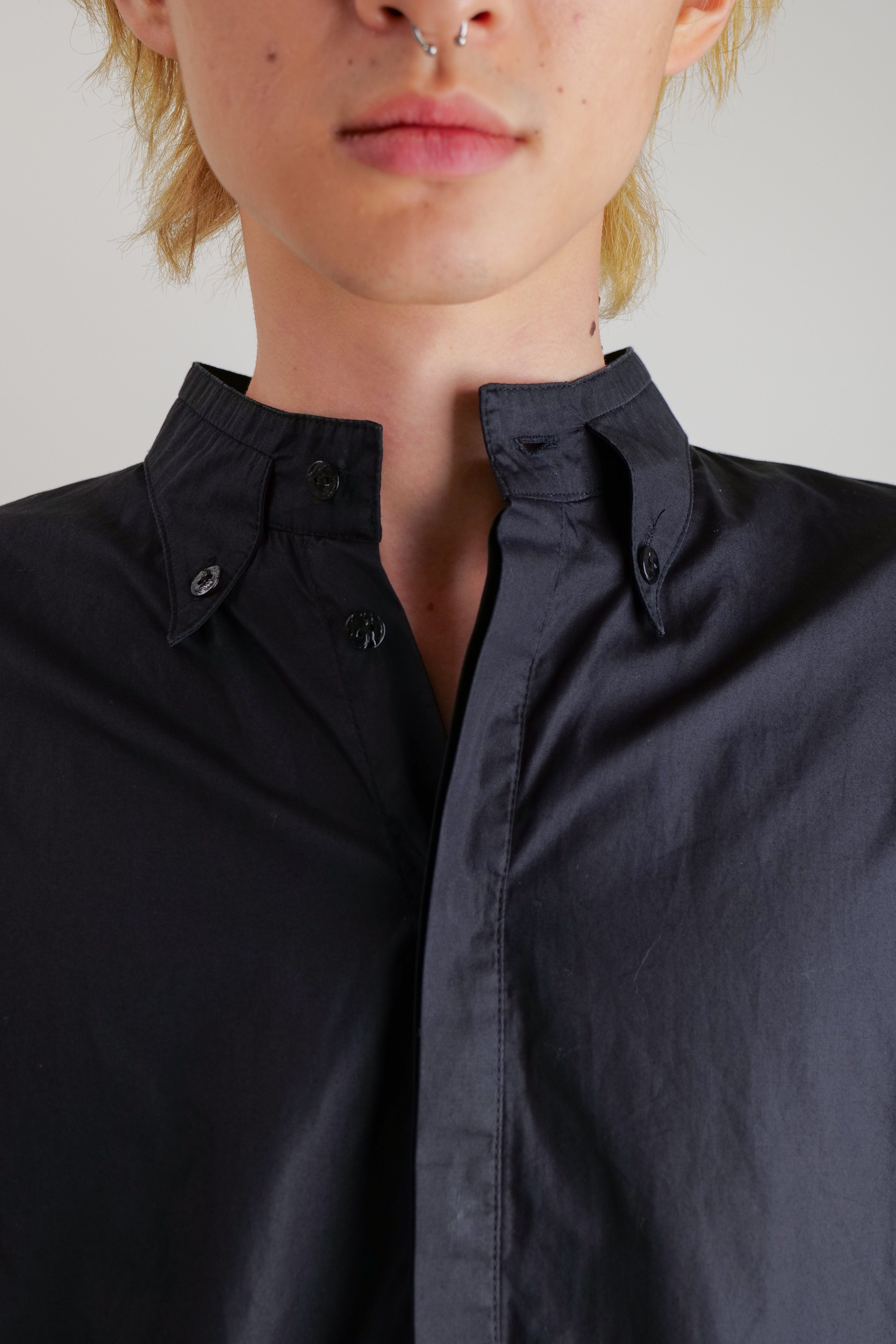 TAILORED SHIRT WITH JERSEY SLEEVES