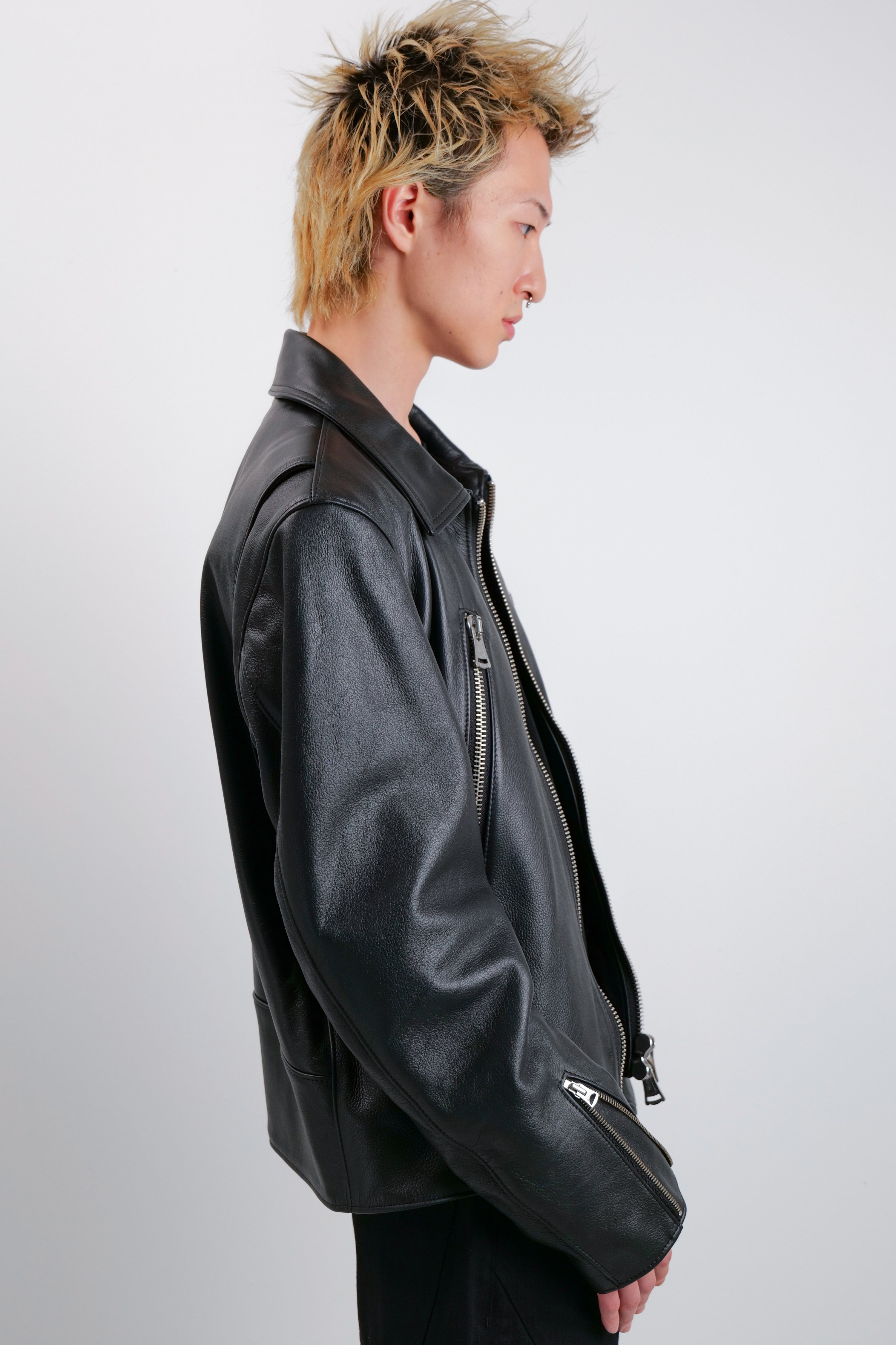 TACTILE RETRO MOTORCYCLE LEATHER JACKET