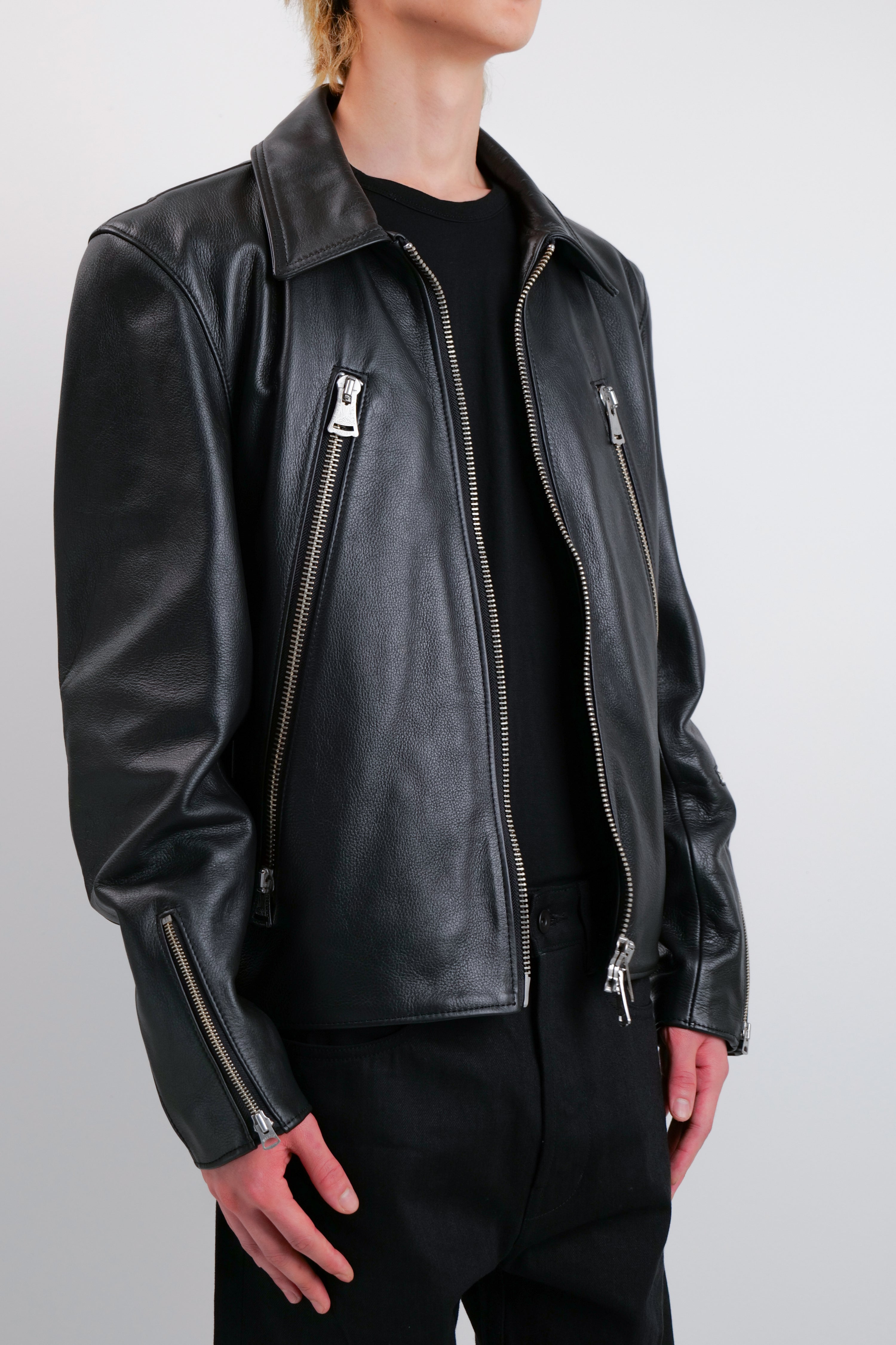 TACTILE RETRO MOTORCYCLE LEATHER JACKET