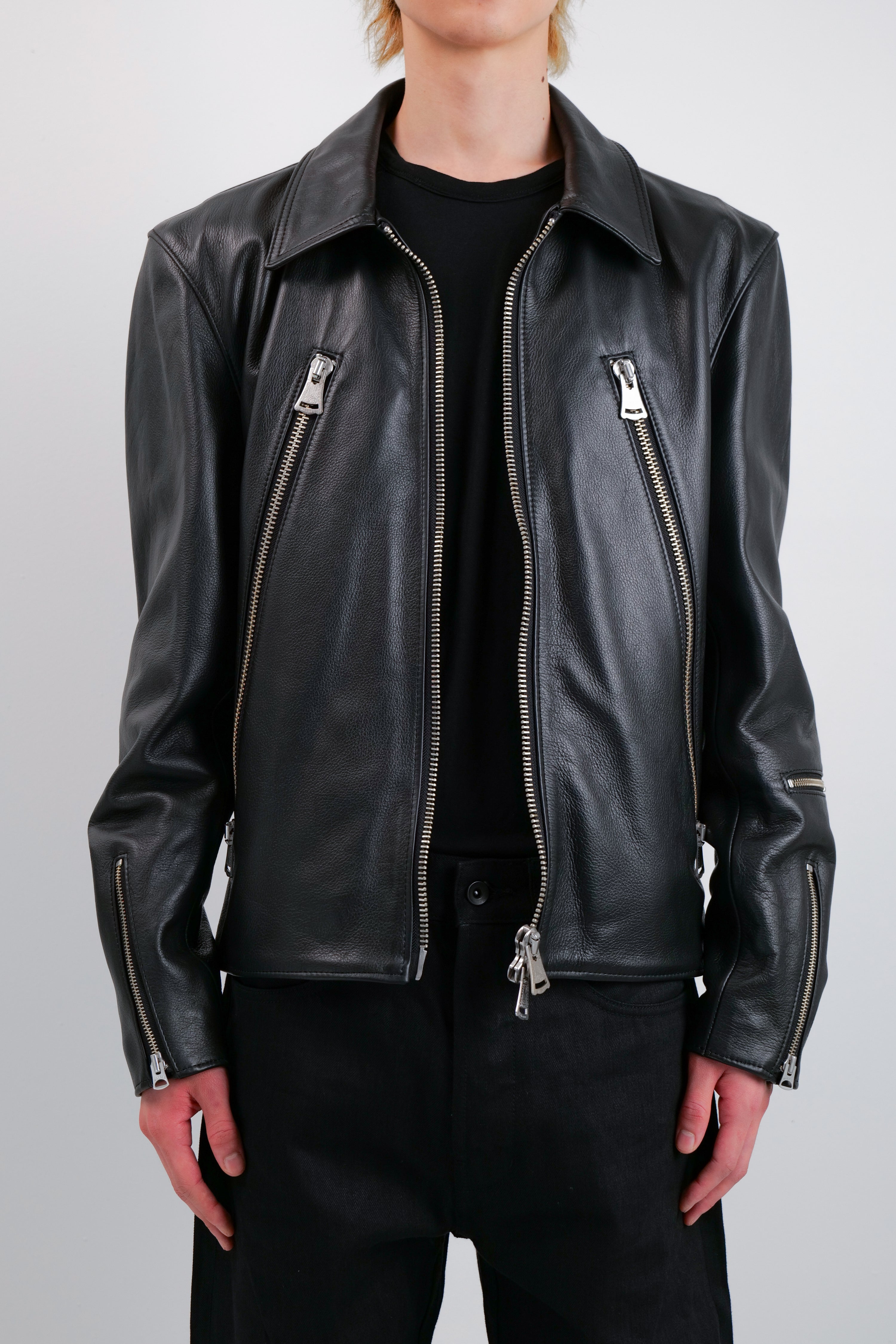 TACTILE RETRO MOTORCYCLE LEATHER JACKET